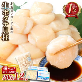 北海道オホーツク海産 ホタテ貝柱 300g〜1.2kg 生食用
北海道北見市
