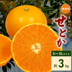 ご家庭用 せとか 和歌山 有田 S〜3Lサイズ 大きさお任せ 3kg