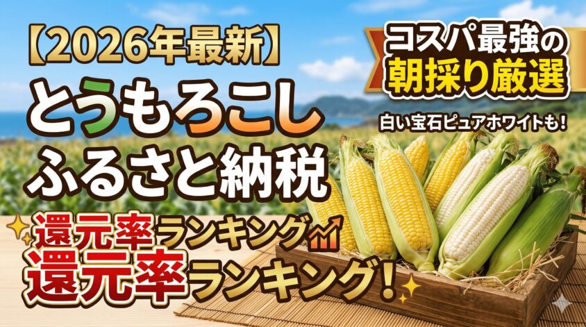 ふるさと納税とうもろこしの還元率ランキング！ピュアホワイトもお得なコスパ最強品(2026年)