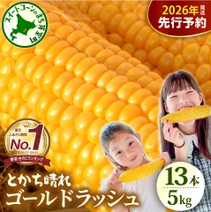 北海道産 ゴールドラッシュ 13本　北海道芽室町