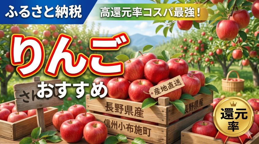 ふるさと納税りんごのコスパ還元率ランキング！お得に旬の味覚を堪能