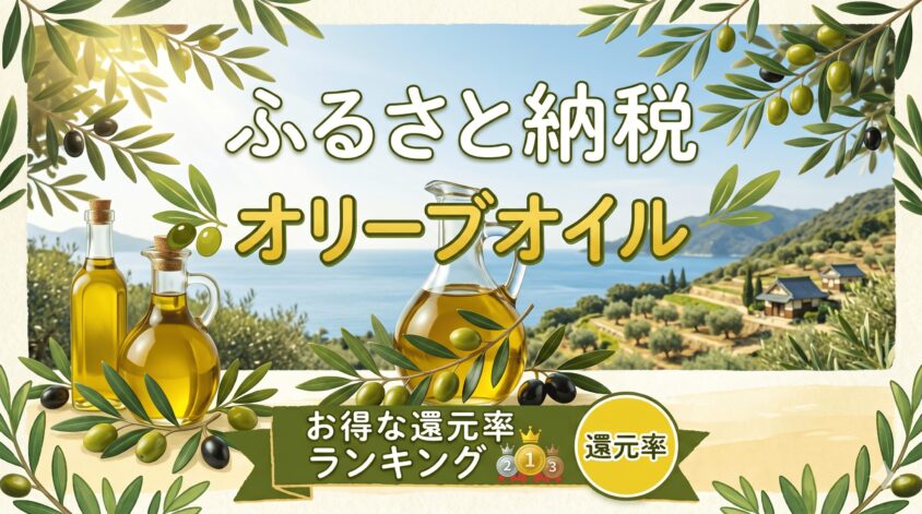 失敗しないオリーブオイルのふるさと納税！高還元率でコスパ最強のランキング