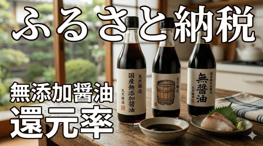 ふるさと納税で届く無添加醤油の還元率ベスト5！コスパで選ぶカテゴリ別TOP3