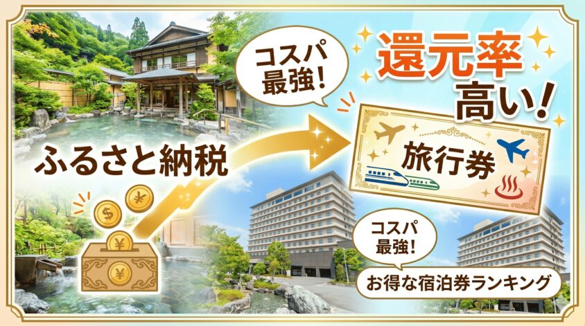 旅行券のふるさと納税コスパランキング！還元率が高いお得な宿泊券