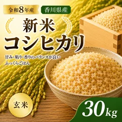 新米 香川県産コシヒカリ 30kg 香川県東かがわ市