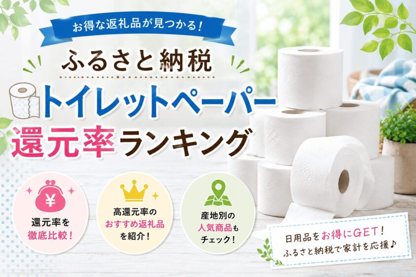ふるさと納税のトイレットペーパー還元率ランキング！コスパ最強の返礼品はこれ